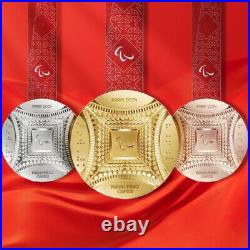 11 Replica 2024 Paris Paralympic Games Gold /Silver /Bronze Medals & Ribbons