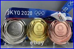 11 Replica Tokyo 2020 Olympic Gold /Silver /Bronze Medals with Stand Exact