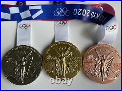 11 Replica Tokyo 2020 Olympic Gold /Silver /Bronze Medals with Stand Exact