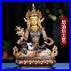 14.1 Tibetan Buddhism Nepal bronze gilt silver patina temple Ksitigarbha statue