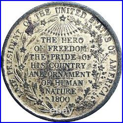 1800 George Washington Hero of Freedom Medal, RARE FIRE GILT STRIKE, Baker 79C