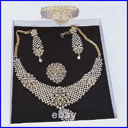 18k Gold Plated Sets Necklace, Earrings, Bracelet, Ring