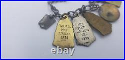 1938-1941 YMCA Sterling Silver, Gold Tone & Bronze Sport Bracelet 1st Place Plus