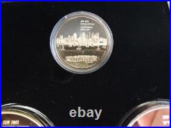 2009 Tel Aviv Centennial State Medals 17g Gold, 50mm Silver & Bronze + Box + COA