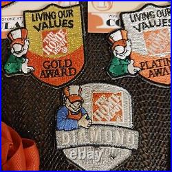 28 Home Depot Homer Award Badge Patches Bronze Silver Gold Platinum Diamond Plus