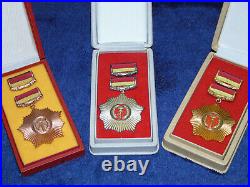 3 levels of patriotic order of merit for 1 Person VVO Bronze silver Gold GDR