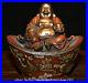 8 Chinese Bronze 24K Gold Gilt Silver Happy Laugh Maitreya Buddha Wealth Statue