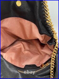 AUTH NWT $1195 Stella McCartney Falabella Shaggy Dear Black /Gold Tote Bag