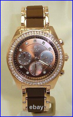 Accurist LB211BR Ladies Crystal Set Rose Gold Tone Chronograph RRP £169.99