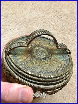 Antique C18th French Louis XIV XV Gilt Ormolu Glass Silver Gold Lace Bowl/Dish