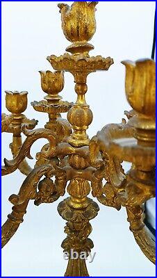 Antique Candlesticks Bronze Golden