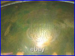 Antique Large Gold Bronze COPPER Console Trophy Tusk Bowl, ADELPHI SILVER CO