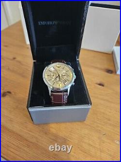 Armani AR2433 chronograph watch, case size 42mm, box and papers included