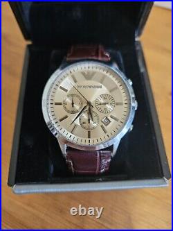 Armani AR2433 chronograph watch, case size 42mm, box and papers included