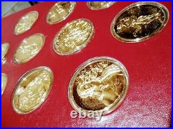 Art Treasures Medici 1st Proof Set 24K Gold Bronze Michaelangelo Da Vinci
