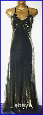 BNWOT KATE MOSS @TOPSHOP BRONZE GOLD Lurex Shimmer Maxi Dress Sizes UK 6