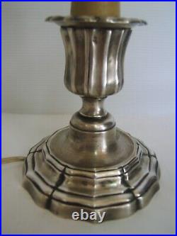 Base Lamp Bronze Silver Xixè Shape Candleholder Style Rockery