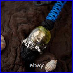 Bead for Knife Alien 3D Printed Bronze Brass Nickel Silver Edc Paracord Charm
