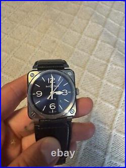 Bell & Ross Blue BR 03-92 Blue 42mm Automatic 100m Watch 4 Straps, Mint Full Set