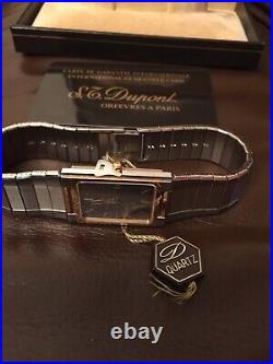 Brand New Mens S. T. Dupont Paris Quartz Dress Watch ACIER 48G, Swiss Made