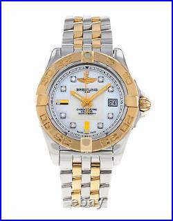 Breitling Galactic 32 C71356 Steel & Rose Gold 32mm Diamond Dial Watch