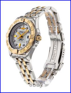 Breitling Galactic 32 C71356 Steel & Rose Gold 32mm Diamond Dial Watch