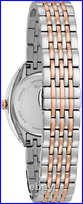 Bulova 98R230 Ladies CURV Quartz Diamonds Two-Tone Watch NEW WITH TAGS BOXED