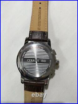 CERRUTI 1881 MUCCIANO MENS CIWGF22249 Watch WITH BROWN LEATHER STRAP BRAND NEW