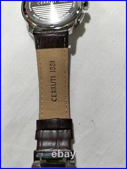 CERRUTI 1881 MUCCIANO MENS CIWGF22249 Watch WITH BROWN LEATHER STRAP BRAND NEW