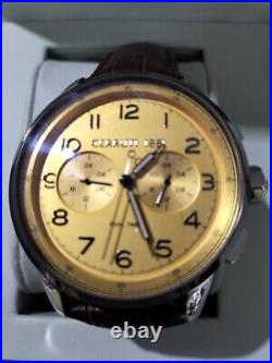 CERRUTI 1881 MUCCIANO MENS CIWGF22249 Watch WITH BROWN LEATHER STRAP BRAND NEW