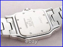 Cartier Santos Galbe LM Off-White W20011C4 YG Stainless Steel Quartz Men's Watch