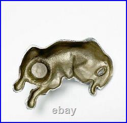 Continental Silvered Bronze Inkwell Modelled as a Dog Golden Retriever c. 1930