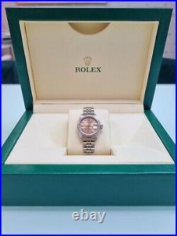 Datejust 26 Bronze roman dial Custom diamond bezel 1993 Box&Papers