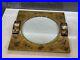 Decorative Glass Art Centerpiece Tray with Handles 19x 19 Gold Bronze Silver