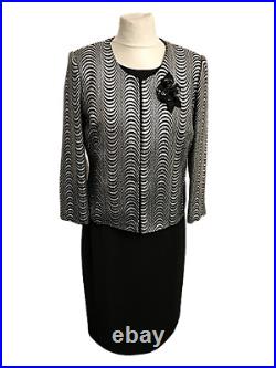 Designer Ladies Sexy Evening Party Wear Skirt Suit in Silver or Bronze Gold