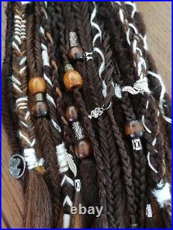 Dreadlocks Hair Extensions Clip SE DE Dreads Brown Viking Synthetic Hair