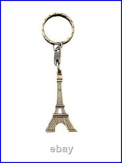 Eiffel Tower Statue 2 Keychain Ring Paris, France Gold Silver Bronze Souvenir