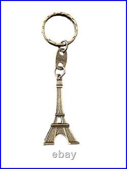 Eiffel Tower Statue 2 Keychain Ring Paris, France Gold Silver Bronze Souvenir