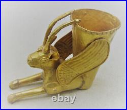 Extremely Rare Ancient Near Eastern High Carat Gold Rhyton Vessel