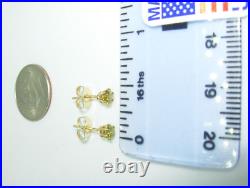 Fancy Yellow Diamond Earrings. 36ctw Earthmined Gems Goldfilled Over Silver
