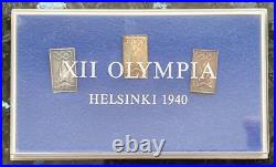 Finland Official Set Pin Badges Olympic Games Helsinki 1940 Goldsilverbronze