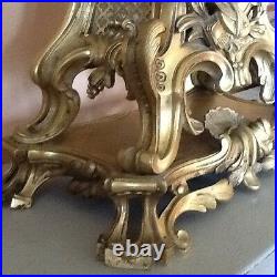 French Gold Plated Bronze Mantel Clock, Vincenti & Cie Médaille D' Argent Wking