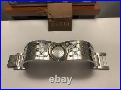 GUCCI 112 Twirl Bracelet Bangle Brown Woman's Quartz Watch