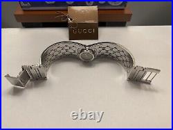 GUCCI 112 Twirl Bracelet Bangle Brown Woman's Quartz Watch