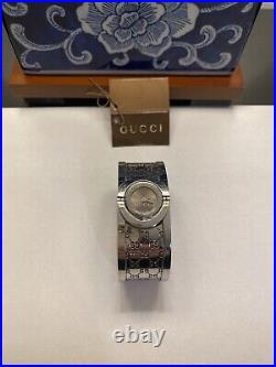 GUCCI 112 Twirl Bracelet Bangle Brown Woman's Quartz Watch