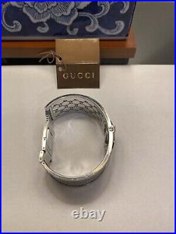 GUCCI 112 Twirl Bracelet Bangle Brown Woman's Quartz Watch