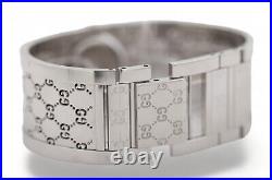 GUCCI TWIRL 112 Bangle Stainless Steel Ladies Watch Mother of Pearl Dial 23mm