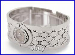 GUCCI TWIRL 112 Diamond x34 Bangle Steel Ladies Watch Bronze Dial 23mm £3000