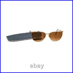 Giorgio Armani Bronze & Silver tone Metallic Designer Sunglasses