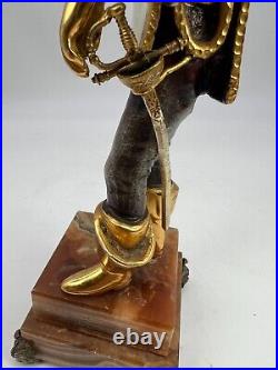 Giuseppe Vasari (1934-2005 Italy) Gold & Silver Gilt Bronze Musketeer Statue